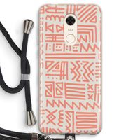 Marrakech Pink: Xiaomi Redmi 5 Transparant Hoesje met koord