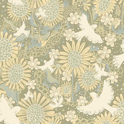 Dutch Wallcoverings Langtan - Drömma Green - Groen