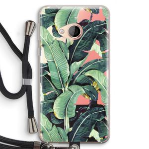 Bananenbladeren: HTC U Play Transparant Hoesje met koord