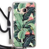Bananenbladeren: HTC U Play Transparant Hoesje met koord