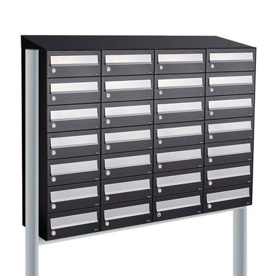 Allux Hive Set 4-Breed, 7-Hoog Met Dak Op Statief Zwart - 40030070_4x7ds