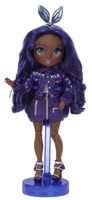 Rainbow High Krystal Bailey – indigo (donkerblauw-paarse) modepop met 2 complete mix & match-outfits en accessoires - thumbnail