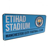 Manchester City Straatbord - Blauw (40cm x 18cm) - thumbnail