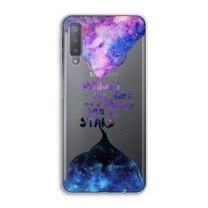 Stars quote: Samsung Galaxy A7 (2018) Transparant Hoesje