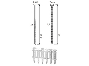 Dutack Coilnagels RNCS28 Rvs 45mm Ring vlak ds 6000 st. - 5243007