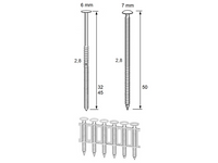 Dutack Coilnagels RNCS28 Rvs 45mm Ring vlak ds 6000 st. - 5243007