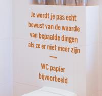 Waarde van Dingen Muursticker WC