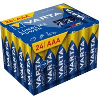 Varta batterij Longlife Power AAA, pak van 24 stuks