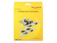 Delock 89557 PCI Express x1-kaart naar 4 x seriële RS-232 - thumbnail