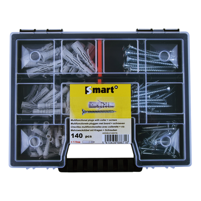 pgb-Europe SMART | Assortimentdoos pluggen+schroeven 140dlg - SM0ASSN000603