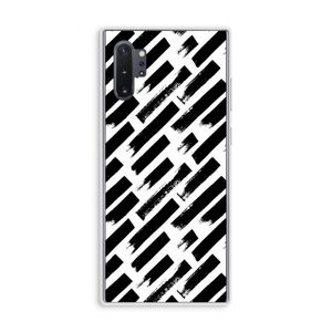Zwarte vegen: Samsung Galaxy Note 10 Plus Transparant Hoesje