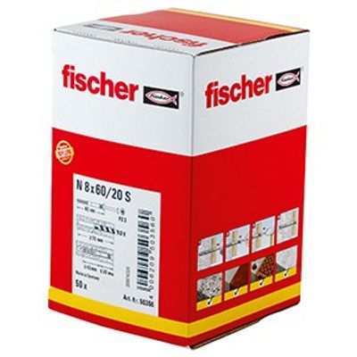 Fischer N 8X60/20 S NAGELPLUG (50) 50 St - 50356