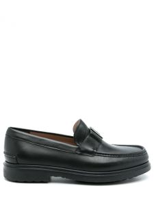 Ferragamo mocassins à bout carré - Noir