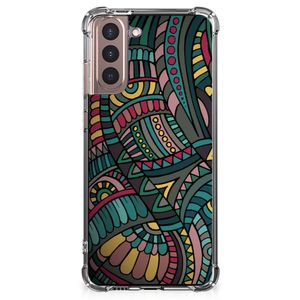 Samsung Galaxy S21 Plus Doorzichtige Silicone Hoesje Aztec