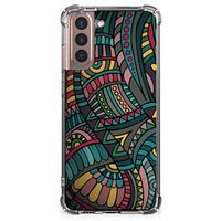 Samsung Galaxy S21 Plus Doorzichtige Silicone Hoesje Aztec - thumbnail