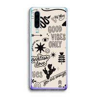 Good vibes: Huawei P30 Transparant Hoesje