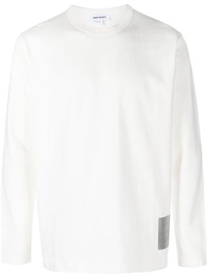 Norse Projects T-shirt met logopatch - Wit