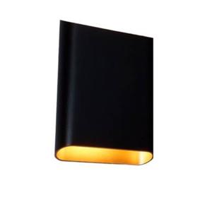 Artdelight Wandlamp Diaz Zwart - Goud Led 2 x 6Watt IP65