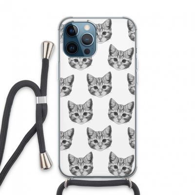 Kitten: iPhone 13 Pro Max Transparant Hoesje met koord