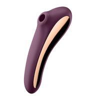 Satisfyer - Dual Kiss Air Pulse Vibrator - Wine Red