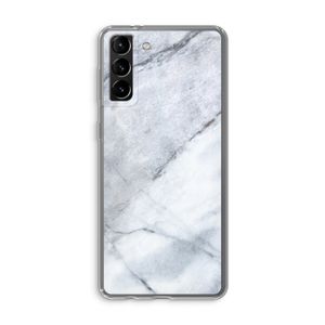 Witte marmer: Samsung Galaxy S21 Plus Transparant Hoesje