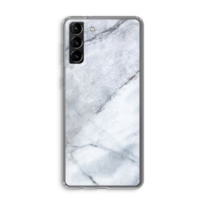 Witte marmer: Samsung Galaxy S21 Plus Transparant Hoesje