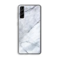 Witte marmer: Samsung Galaxy S21 Plus Transparant Hoesje