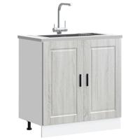Spoelbakonderkast Porto 80x46x81,5 cm bewerkt hout grijs sonoma
