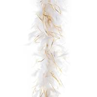 Carnaval verkleed veren Boa - wit/goud - 200 cm - accessoires