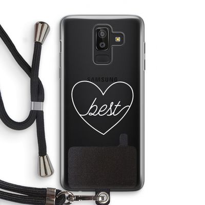 Best heart pastel: Samsung Galaxy J8 (2018) Transparant Hoesje met koord
