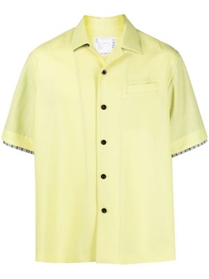 sacai chemise oversize à manches courtes - Jaune