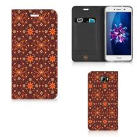 Huawei Y5 2 | Y6 Compact | Hoesje met Magneet | Batik Brown
