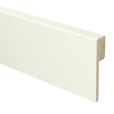 MDF Renovatieplint modern 90x18 voorgelakt RAL9010 - lengte 240cm