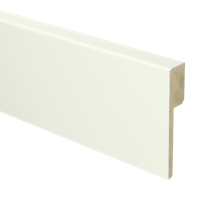 MDF Renovatieplint modern 90x18 voorgelakt RAL9010 - lengte 240cm