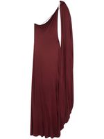 Stella McCartney asymmetric satin one-shoulder dress - Rouge