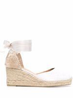 Castañer espadrilles à talon compensé - Blanc