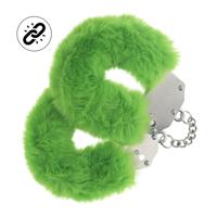 Ouch! by Shots Zware Fluffy Handboeien - Groen