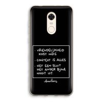 Mijn Motto's: Xiaomi Redmi 5 Transparant Hoesje