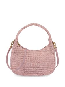 Miu Miu mini sac porté épaule Wander en crochet - Rose