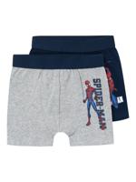 Name It Name It Jongens Boxershorts Spiderman Blauw/Grijs 2-Pack