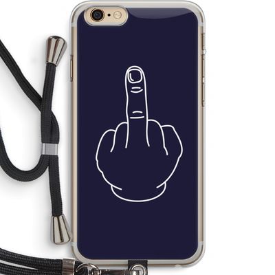 F**k U: iPhone 6 PLUS / 6S PLUS Transparant Hoesje met koord