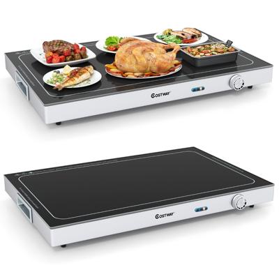 Elektrische Warmhoudplaat met Instelbare Temperatuur Warmhoudplaat met Gehard Glazen Oppervlak en Thermostaat
