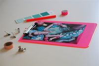 Klembord MAUL A4 staand transparant neon roze - thumbnail