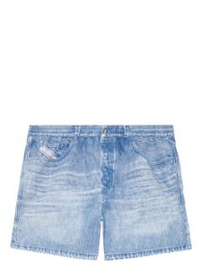 Diesel short de bain à imprimé denim - Bleu