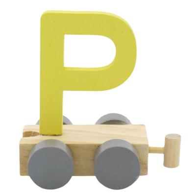 JeP kids houten treinletter P-geel
