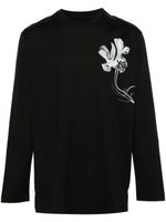 Y-3 t-shirt en coton GFX à fleurs - Noir - thumbnail