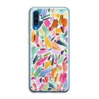 Watercolor Brushstrokes: Samsung Galaxy A50 Transparant Hoesje
