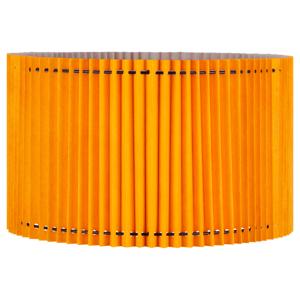 Papieren Gevouwen Lampenkap - Cilindrisch - Oranje - ø40 x 20 cm - E27 fitting - Voor Staande Lamp - Ontworpen voor woonkamer en eetkamer