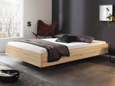 Bed IXANA 140x200 cm sonoma eik met matras met lattenbodem