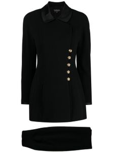 CHANEL Pre-Owned tailleur-jupe en laine (1993) - Noir